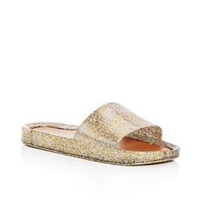 Mini Melissa Glitter Slide Sandals